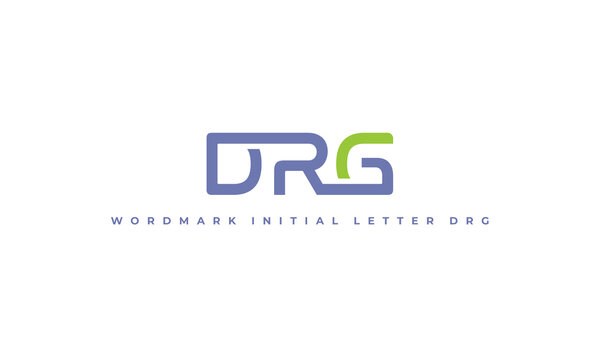 illustration vector graphic of simple, modern, abstract, wordmark, letter mark, initial DRG logo design