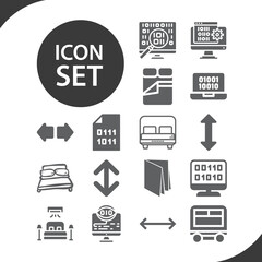 Simple set of dual related filled icons.