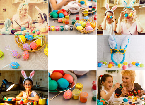 Collage of photos for Easter celebration