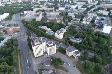 Aerial Townscape of Saint Petersburg City. Kalininsky District