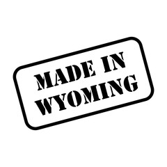Made in Wyoming state sign in rubber stamp style vector