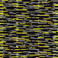 Fototapeta premium seamless pattern. Yellow, black, gray lines. Abstract texture on a black background.