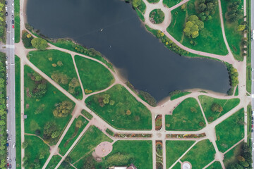 Aerial Townscape of Saint Petersburg City. Kalininsky District