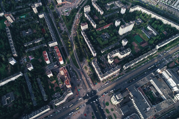 Fototapeta premium Aerial Townscape of Saint Petersburg City. Kalininsky District