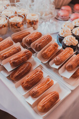 Wedding Candy Bar: Cupcakes, Eclairs, Panna Cotta and Wedding Cake