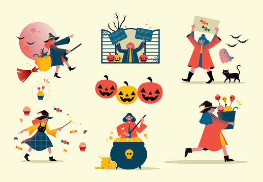Magical Halloween Illustration Pack