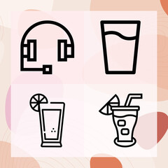 Simple set of steep related lineal icons