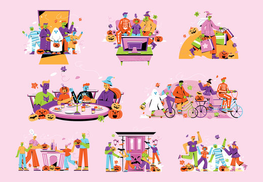 Halloween Activity Illustration