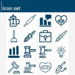 Simple set of chances related lineal icons.