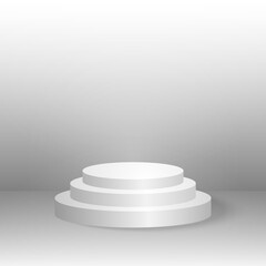 podium, minimal background, geometric shape