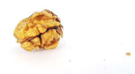 walnut nuts without shell isolated food background
