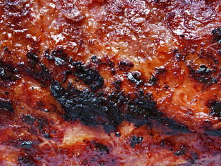 barbecued meat texture background
