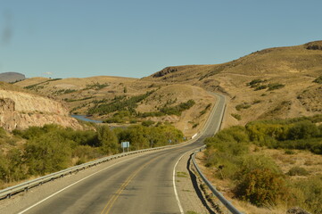The beautiful Andes Mountains between Argentina and Chile 