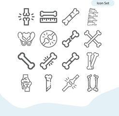 Obraz premium Simple set of ground substance related lineal icons.