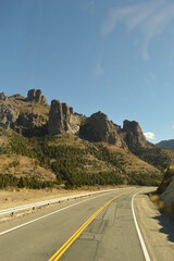 The beautiful Andes Mountains between Argentina and Chile 