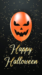 Fototapeta premium Happy Halloween Vector Background for social media, Scary Cartoon Balloon 