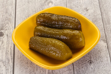 Pickled homemade cucumbers
