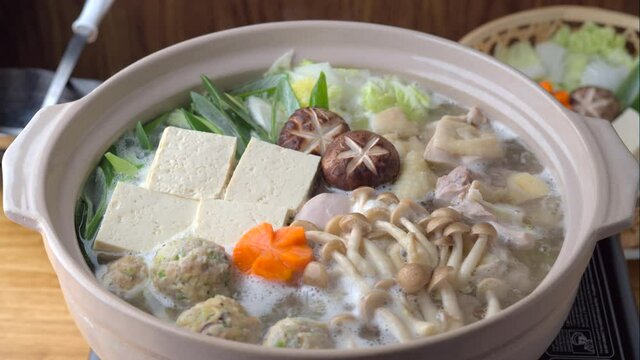 Chicken Nabe, japanese hot pot