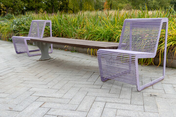 Metal chair, armchair, bench for garden for all seasons, not needed to be covered or removed in...