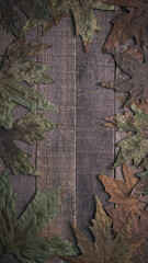 wooden background . november autumn