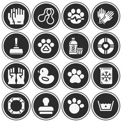 16 pack of arctic  filled web icons set