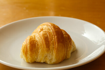 Tasty Croissant in the plate