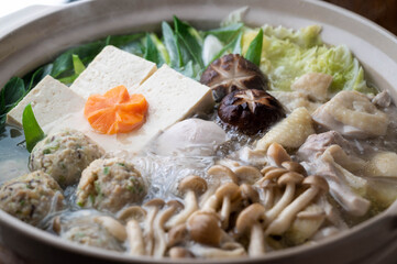 Chicken Nabe, japanese hot pot