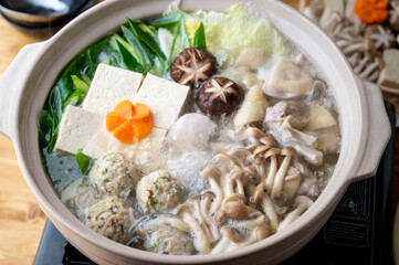 Chicken Nabe, japanese hot pot