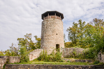 Muttenz, Wartenberg, Hintere Burg, Ruine, Turm, Aussichtsturm, Wanderweg, Wald, Baselland, Herbst, Schweiz