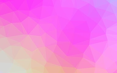 Light Pink vector shining triangular template.