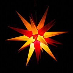 Fototapeta premium red star on black