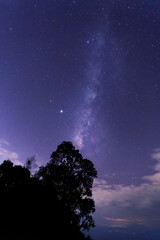 Milky Way. Night landscape