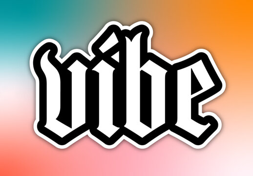 Black and White Layered Text Effect