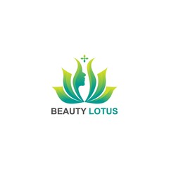 Spa Logo Beauty Lotus Logo Vector Design. Lotus With Girl Beauty logo