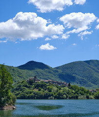 Landscape From Vagli lake and apuan mountains