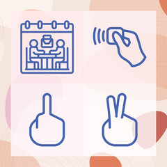 Simple set of occupied related lineal icons