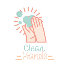 new normal, clean your hands frequently, after coronavirus, hand made style flat