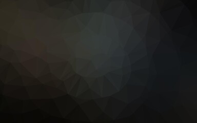 Dark Black vector abstract mosaic background.