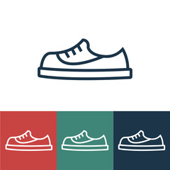 Linear vector icon with low shoes