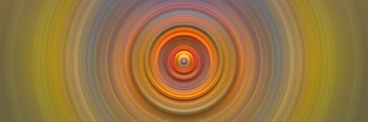 Abstract round golden background. Circles from the center point. Image of diverging circles. Rotation that creates circles.