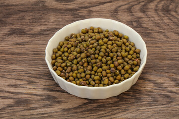 Vegetarian cuisine - dry green lentil