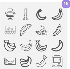 Simple set of fanny related lineal icons.