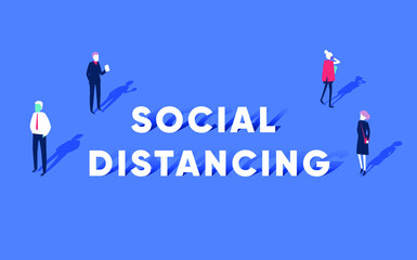 Social distancing or physical distancing to prevent spreading the virus