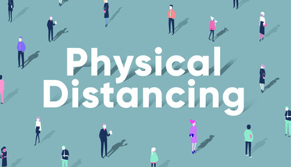 Social distancing or physical distancing to prevent spreading the virus