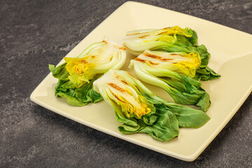 Vegan Grilled bok choy salad