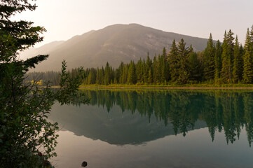 Bow River on a Smoky, Late Summer Morning