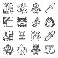 Obraz premium 16 pack of con lineal web icons set