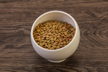 Vegan cuisine - Dry lentil heap