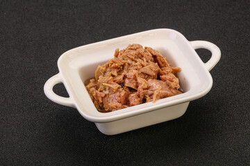 Canned tuna fillet for salad