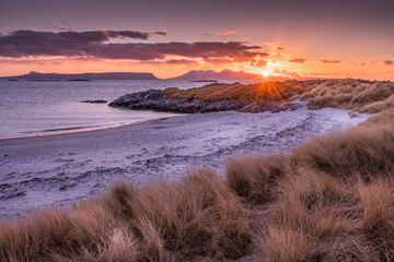 Calm Arisaig Beach at Sunset